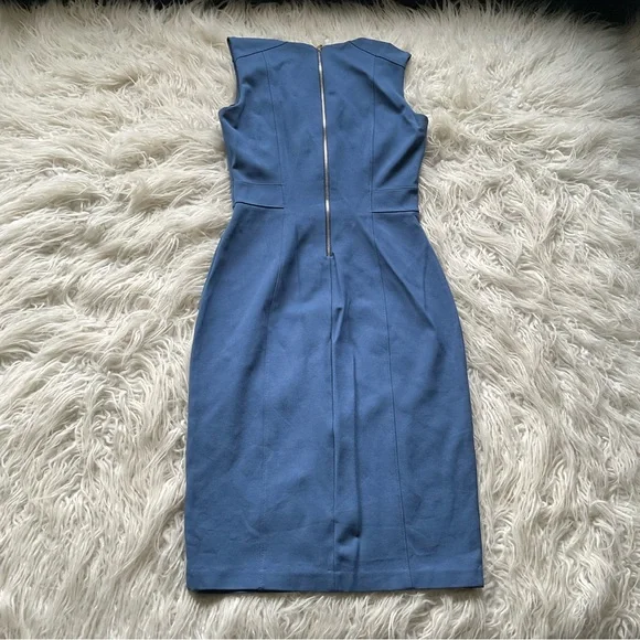 WHBM Seamed Sheath Dress Blue - Picture 5 of 5